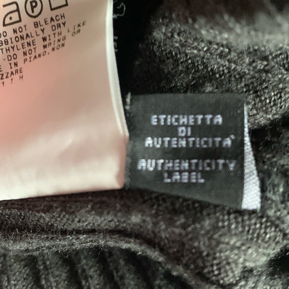 Vintage Versace Jeans Couture Mens  Cardigan Ribbed Sweater Full Zip Gray Size L - Picture 8 of 12